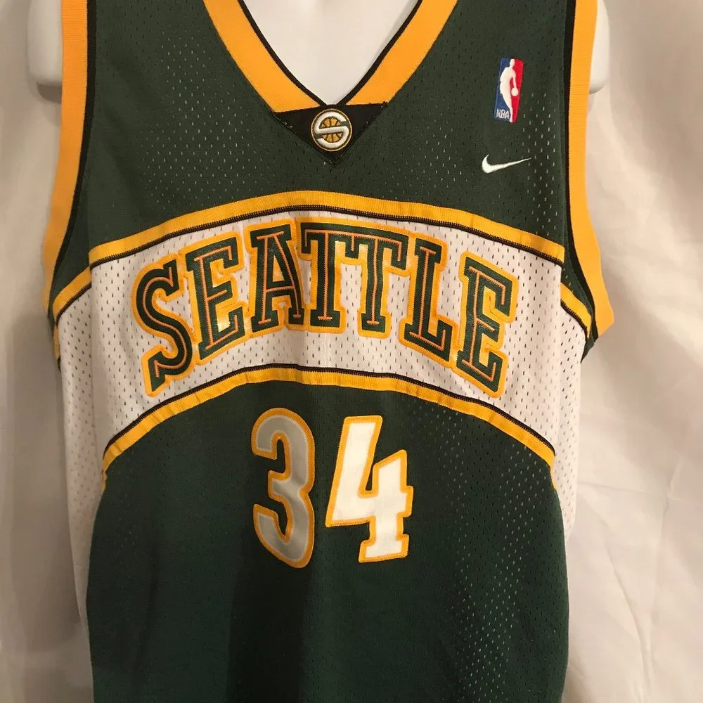 Nike #34 NBA Seattle Allen Athletic Sport Jersey - Picture 2 of 5